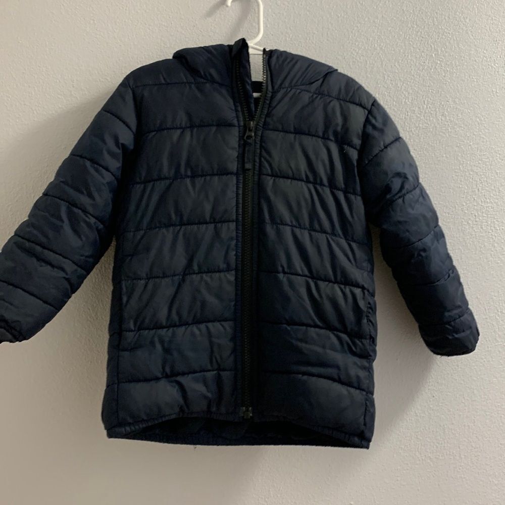 Childrens Place Navy Blue Puffer Jacket with Hood size 4T